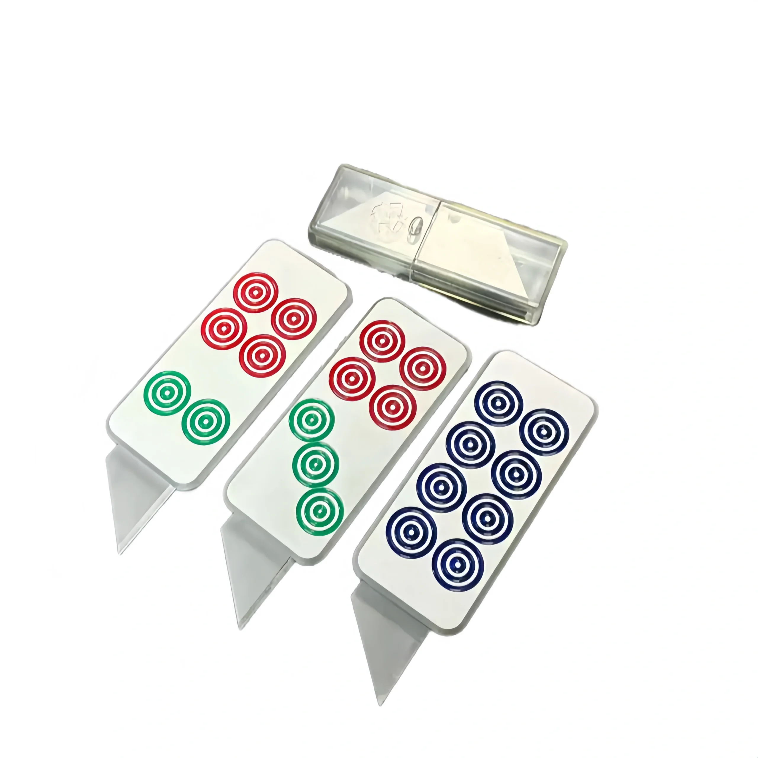 Mahjong tile pusher utility knife