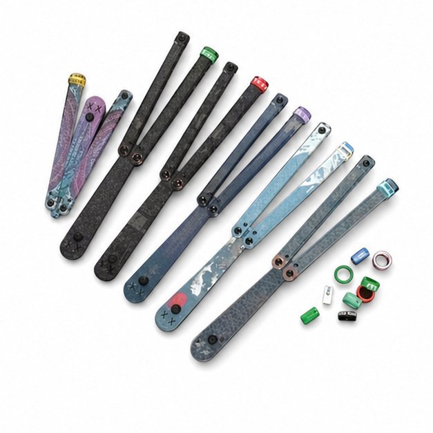 Butterfly Knife Flip Hand Knife Fancy Plastic Knife Training Folding Knife Safe No Open Edge