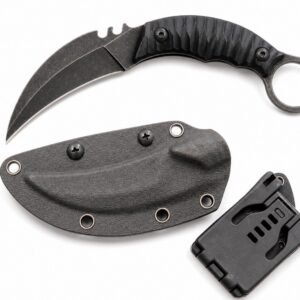 Karambit Knife G10 Handle Claw Knife With Kydex Sheath Handheld Edc Knife-Black
