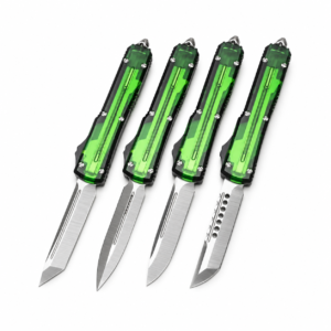 Green Translucent Handle OTF Knife